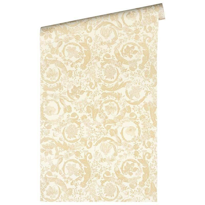 Tapete Beige, Creme, Gold, Kupfer VERSACE Satintapete (387063)