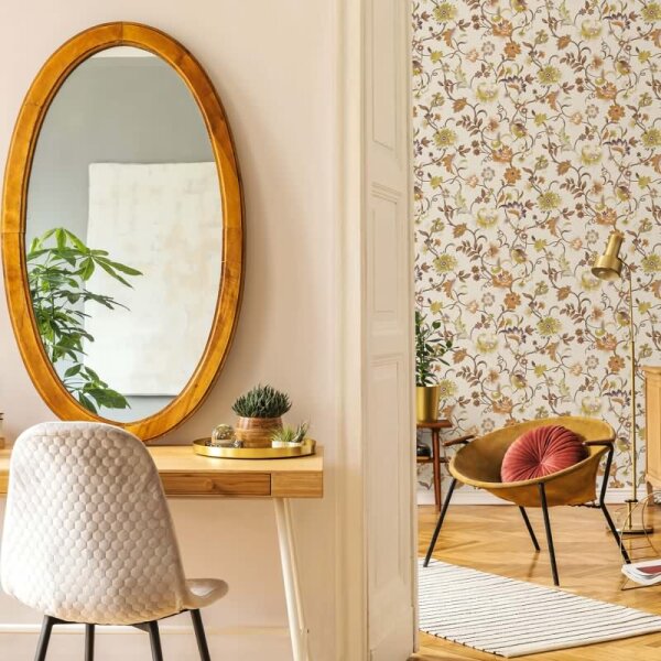 Vliestapete Struktur Uni Modern in Rosa-Braun für Wohnzimmer, Schlafzimmer, Lounge (47607)