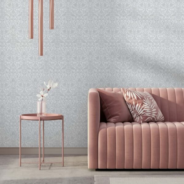 Vliestapete Vögel, Blumen Floral Natur in Weiß für Wohnzimmer, Schlafzimmer, Lounge (47608)