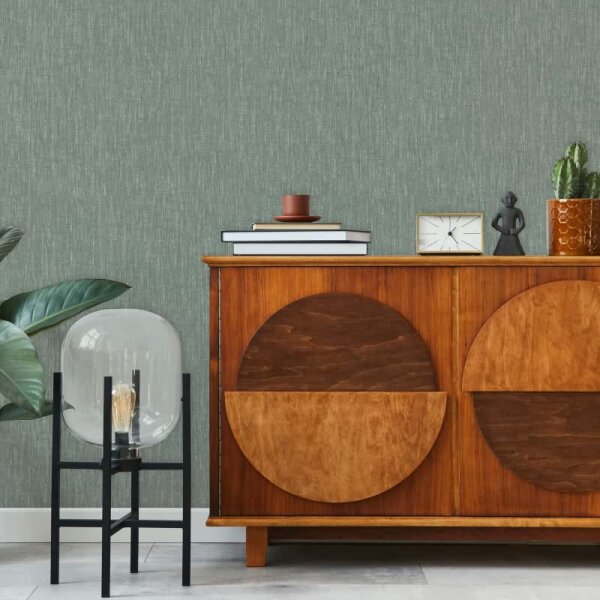 Vliestapete Texturiert, Linien Struktur Modern in Grün für Wohnzimmer, Schlafzimmer, Lounge (47615)