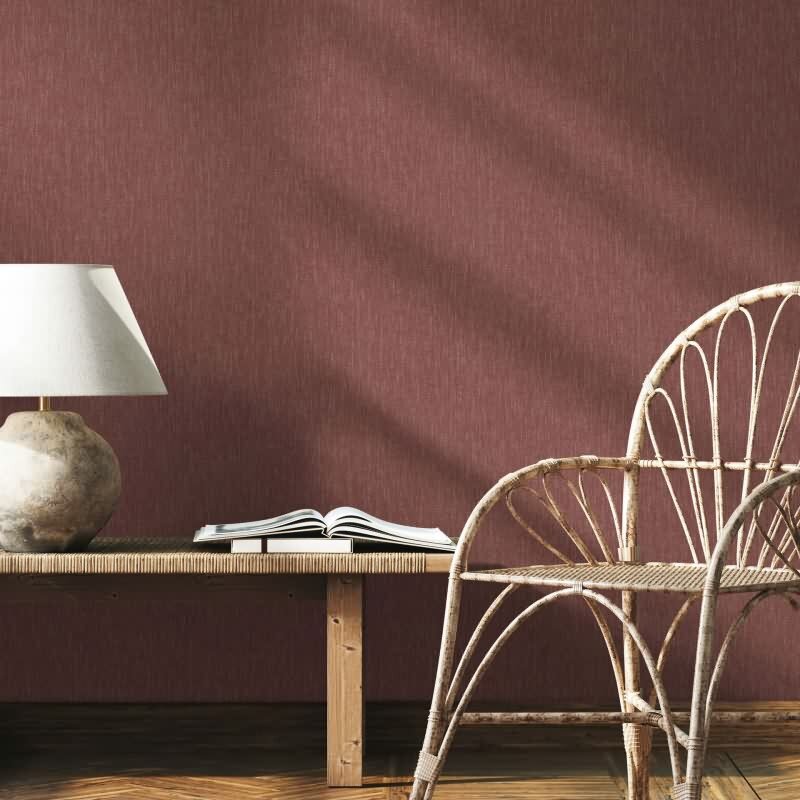 Vliestapete Texturiert, Linien Struktur Modern in Rot für Wohnzimmer, Schlafzimmer, Lounge (47617)