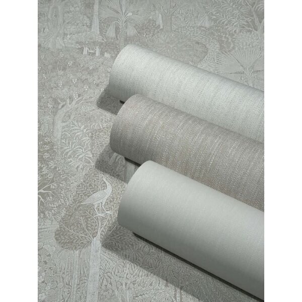 Vliestapete Texturiert, Linien Struktur Modern in Grau für Wohnzimmer, Schlafzimmer, Lounge (47618)