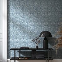 Vliestapete V&ouml;gel, Blumen Floral Natur in Wei&szlig;...