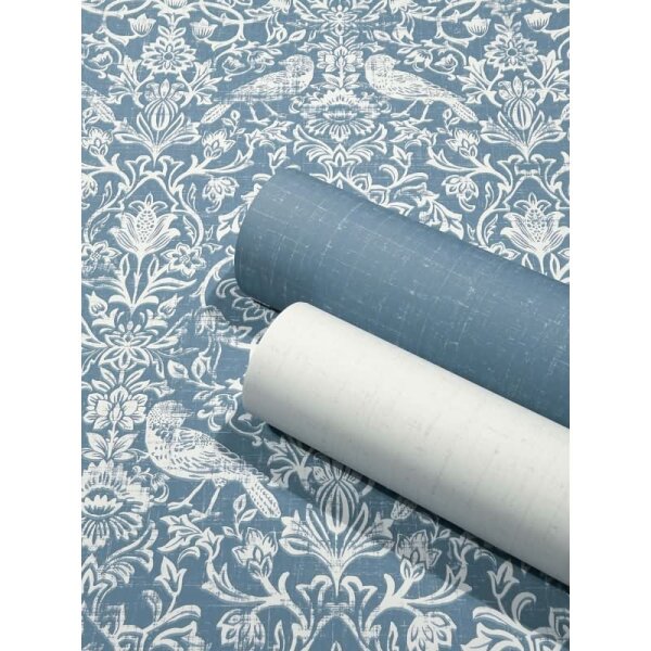 Vliestapete Uni Struktur Modern in Blau für Wohnzimmer, Schlafzimmer, Lounge (47632)