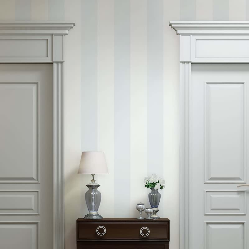 Vliestapete Blockstreifen Streifen Modern in Blau für Wohnzimmer, Schlafzimmer, Lounge (47635)