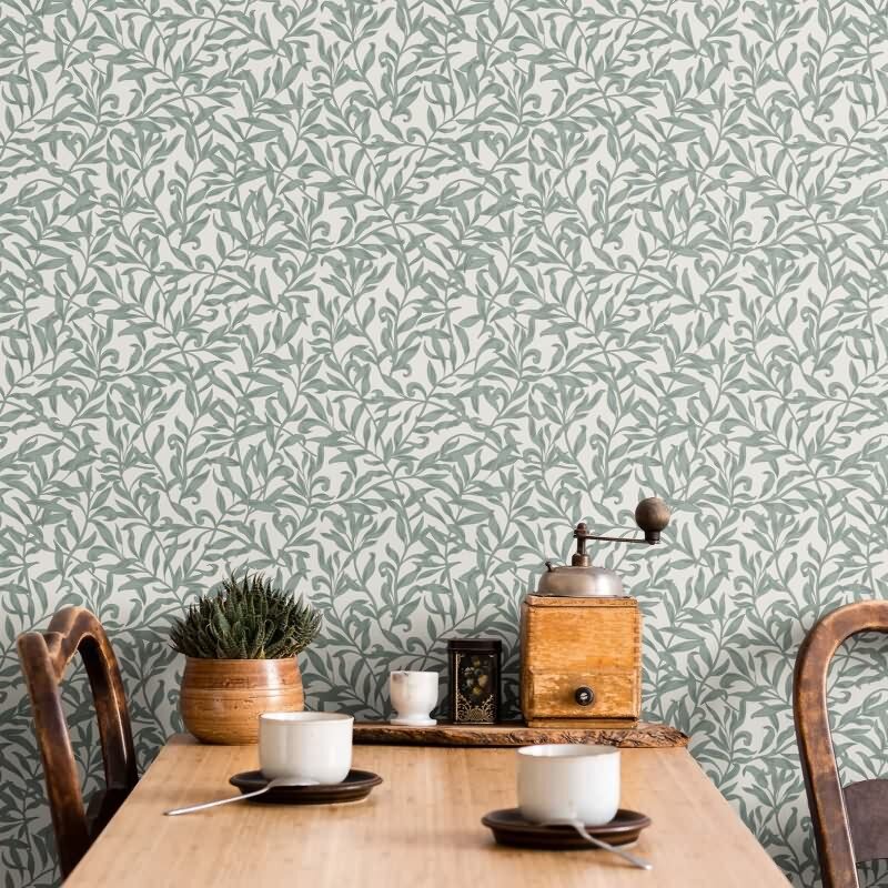 Vliestapete Blätter, Blattmotiv Floral Natur in Grau für Wohnzimmer, Schlafzimmer, Lounge (47639)