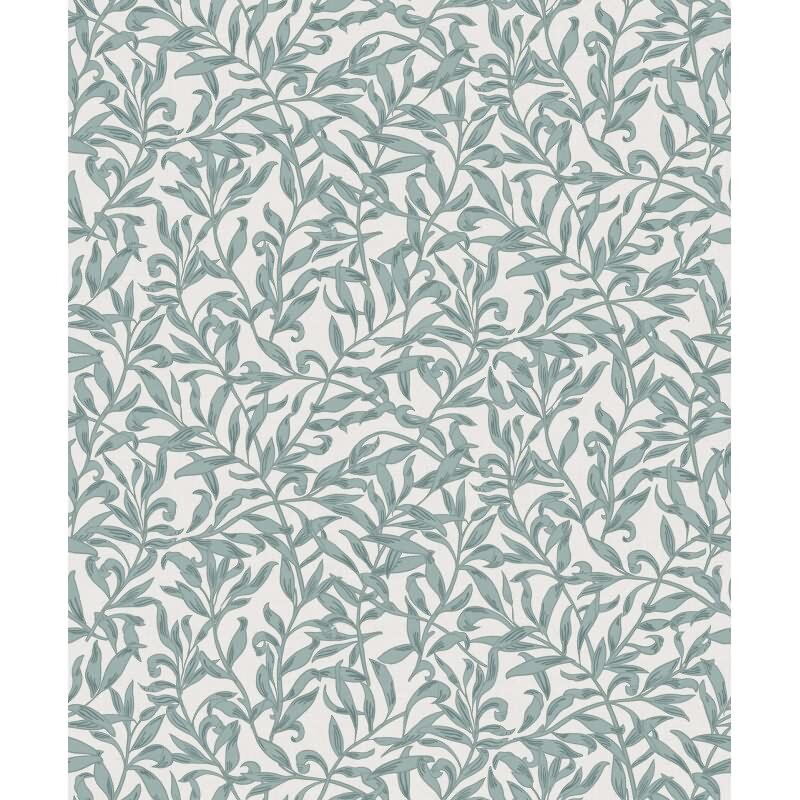 Vliestapete Blätter, Blattmotiv Floral Natur in Grau für Wohnzimmer, Schlafzimmer, Lounge (47639)