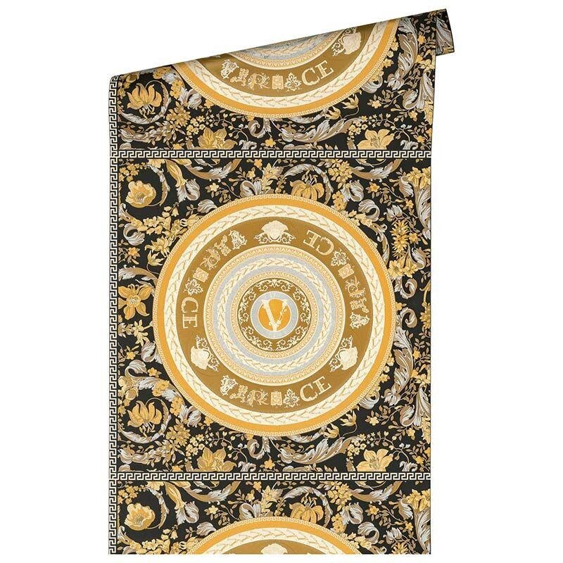 Tapete Gold, Kupfer VERSACE Satintapete (387055)
