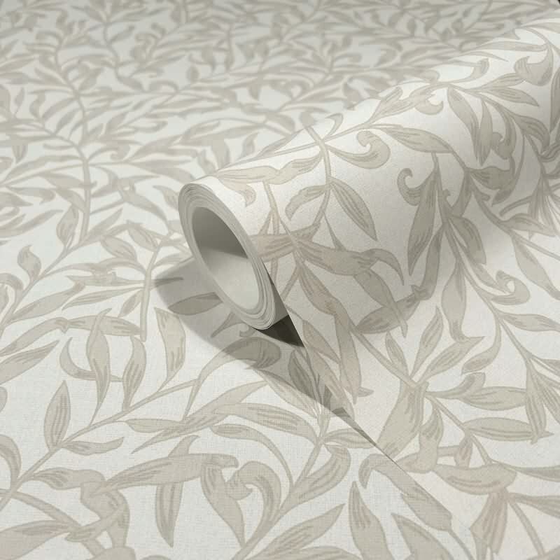 Vliestapete Blätter, Blattmotiv Floral Natur in Beige für Wohnzimmer, Schlafzimmer, Lounge (47641)