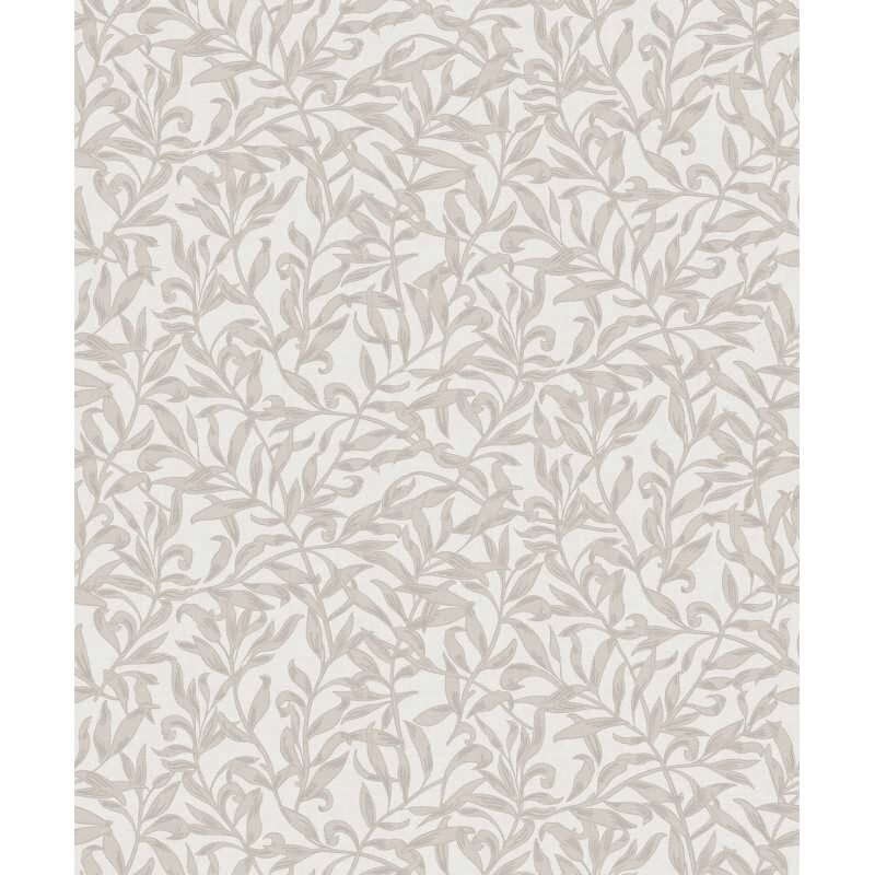 Vliestapete Blätter, Blattmotiv Floral Natur in Beige für Wohnzimmer, Schlafzimmer, Lounge (47641)