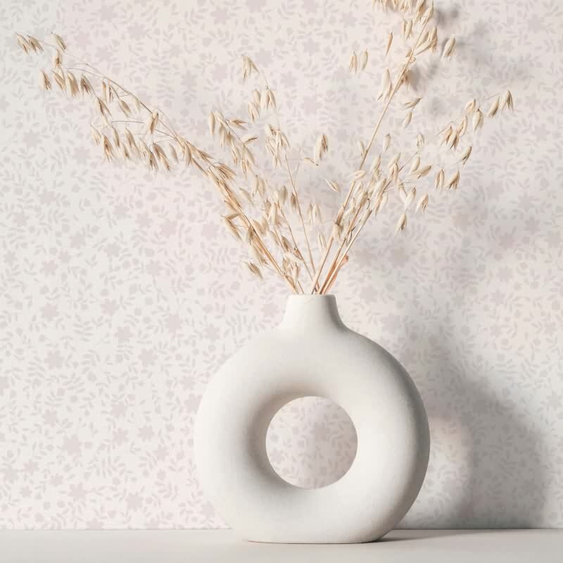 Vliestapete Blätter, Blattmotiv Floral Natur in Rosa-Braun für Wohnzimmer, Schlafzimmer, Lounge (47644)