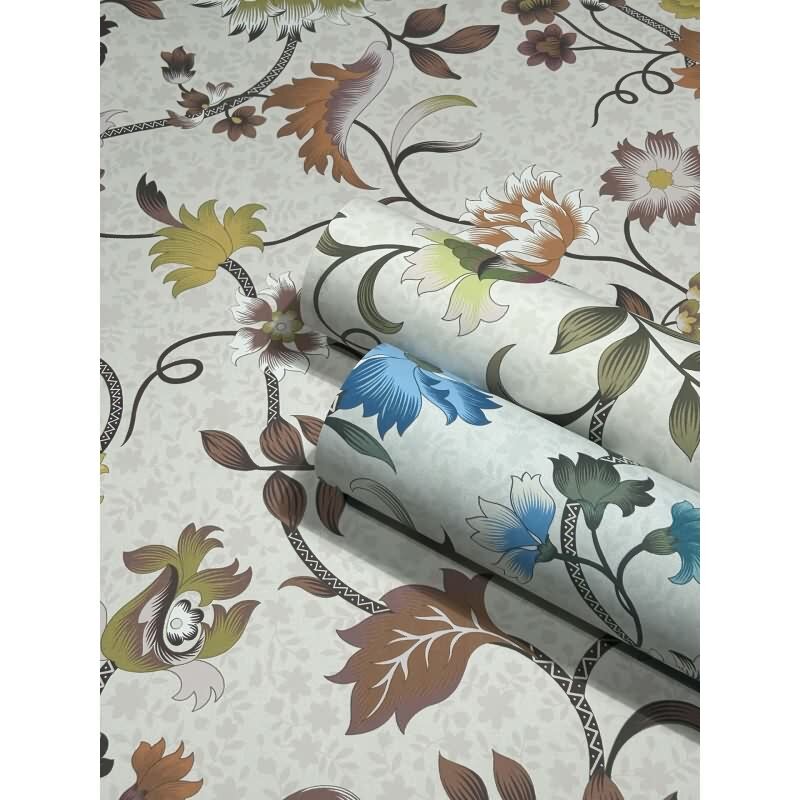 Vliestapete Blumen, Blätter Floral Natur in Grün für Wohnzimmer, Schlafzimmer, Lounge (47647)