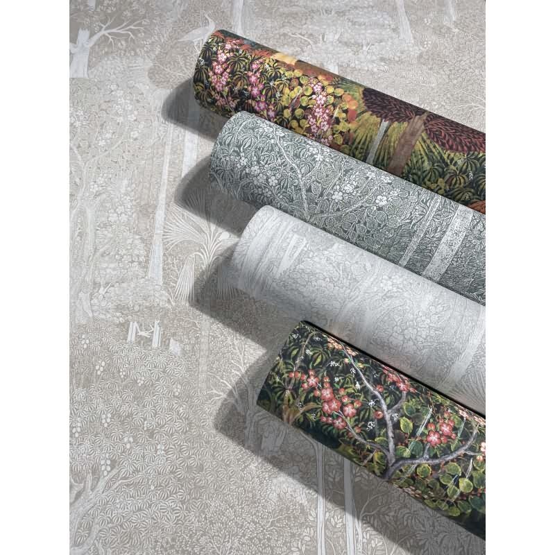 Vliestapete Wald, Bäume Floral Natur in Beige für Wohnzimmer, Schlafzimmer, Lounge (47649)