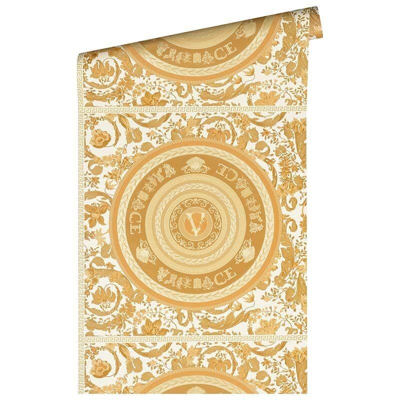 Tapete Gold, Kupfer VERSACE Satintapete (387054)