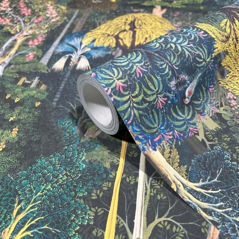 Vliestapete Wald, Bäume Floral Natur in Grün für Wohnzimmer, Schlafzimmer, Lounge (47650)