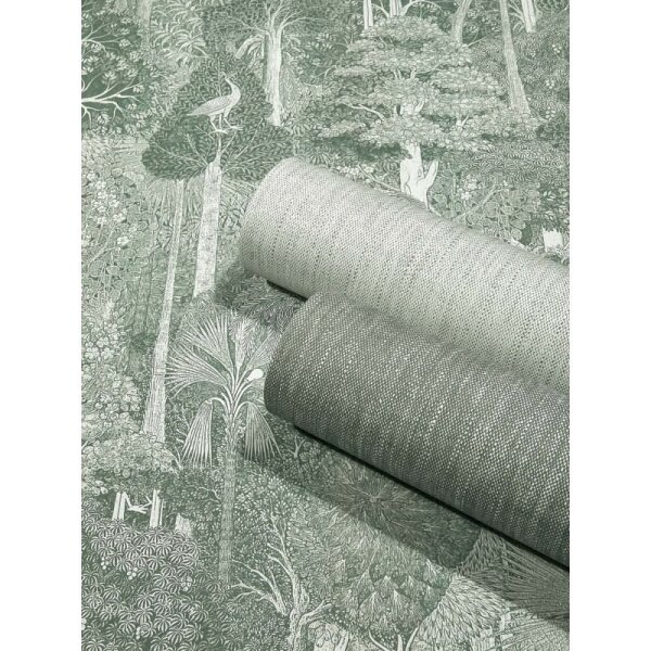 Vliestapete Wald, Bäume Floral Natur in Grün für Wohnzimmer, Schlafzimmer, Lounge (47651)