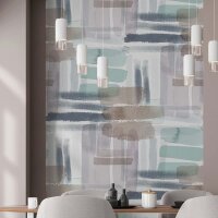 Digitaldruck Wasserfarben Grafisch Modern in Schwarz...