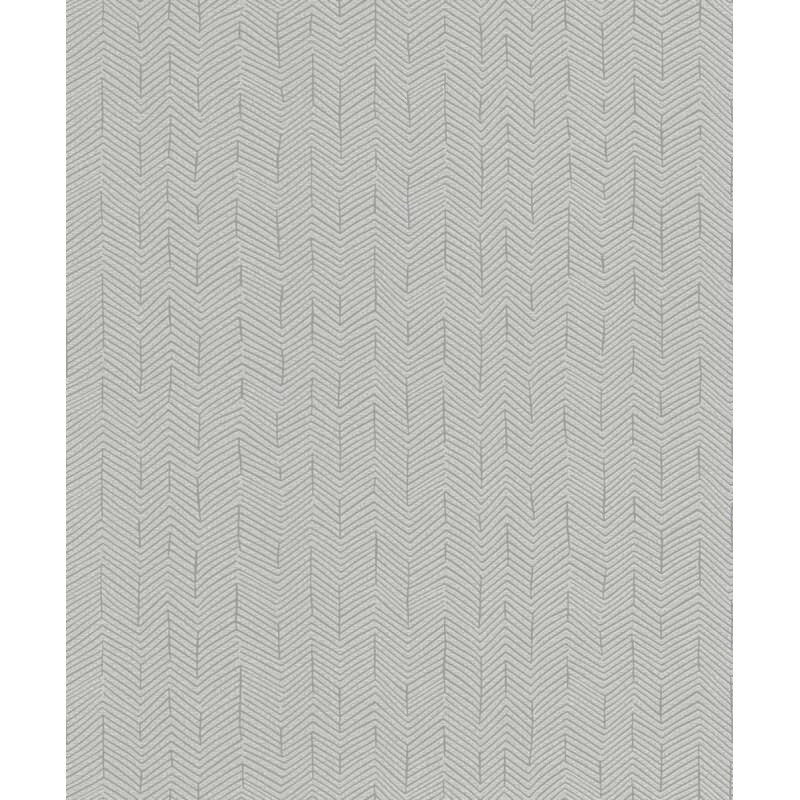 Vliestapete Fischgratmuster, 3D-Optik Grafisch Modern in Grau für Wohnzimmer, Schlafzimmer (34324)