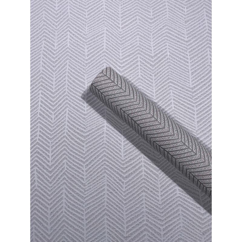 Vliestapete Fischgratmuster, 3D-Optik Grafisch Modern in Grau für Wohnzimmer, Schlafzimmer (34324)