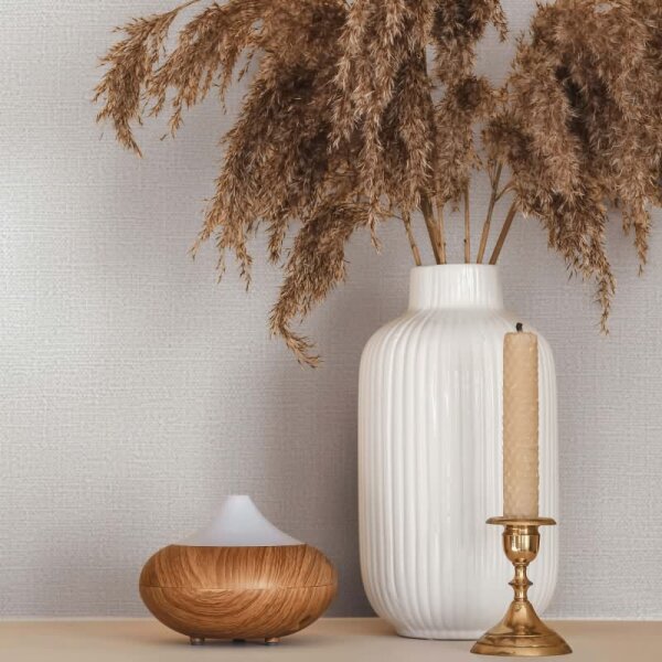 Vliestapete Texturiert Uni Modern in Weiß für Wohnzimmer, Schlafzimmer (34325)