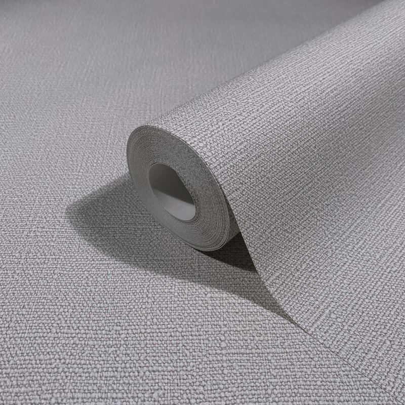 Vliestapete Texturiert Uni Modern in Grau für Wohnzimmer, Schlafzimmer (34327)