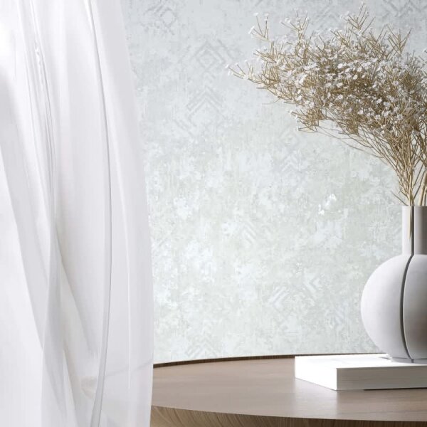 Vliestapete Betonoptik Grafisch Modern in Weiß für Wohnzimmer, Schlafzimmer (34332)
