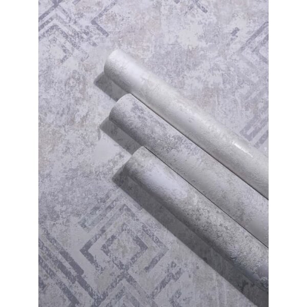 Vliestapete Betonoptik Grafisch Modern in Grau für Wohnzimmer, Schlafzimmer (34334)