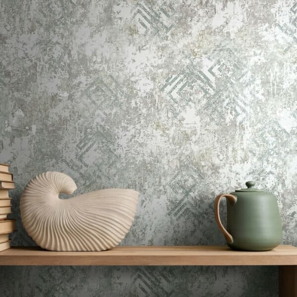Vliestapete Betonoptik Grafisch Modern in Grau für Wohnzimmer, Schlafzimmer (34335)