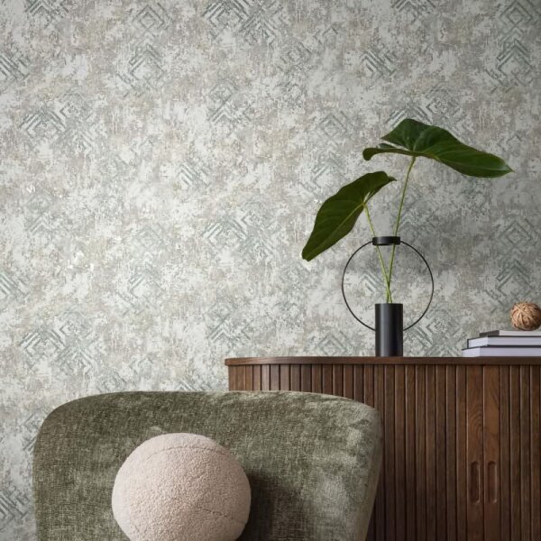 Vliestapete Betonoptik Grafisch Modern in Grau für Wohnzimmer, Schlafzimmer (34335)