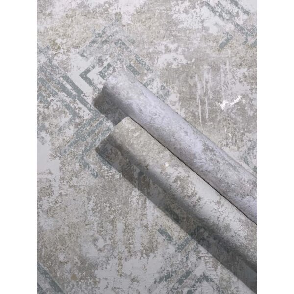 Vliestapete Betonoptik Grafisch Modern in Grau für Wohnzimmer, Schlafzimmer (34335)