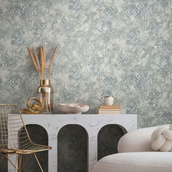 Vliestapete Betonoptik Grafisch Modern in Grau für Wohnzimmer, Schlafzimmer (34337)