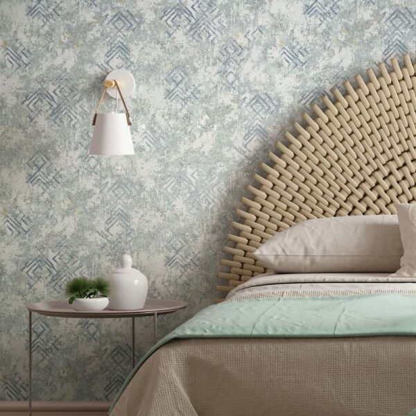 Vliestapete Betonoptik Grafisch Modern in Grau für Wohnzimmer, Schlafzimmer (34337)