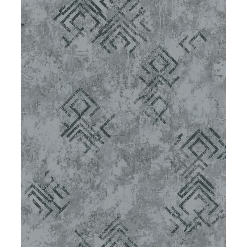Vliestapete Betonoptik Grafisch Modern in Grau für Wohnzimmer, Schlafzimmer (34338)