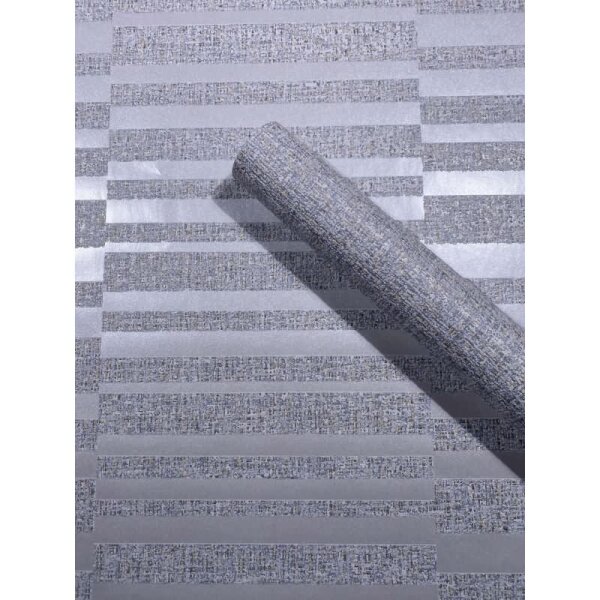 Vliestapete Querstreifen Streifen Modern in Grau für Wohnzimmer, Schlafzimmer (34347)