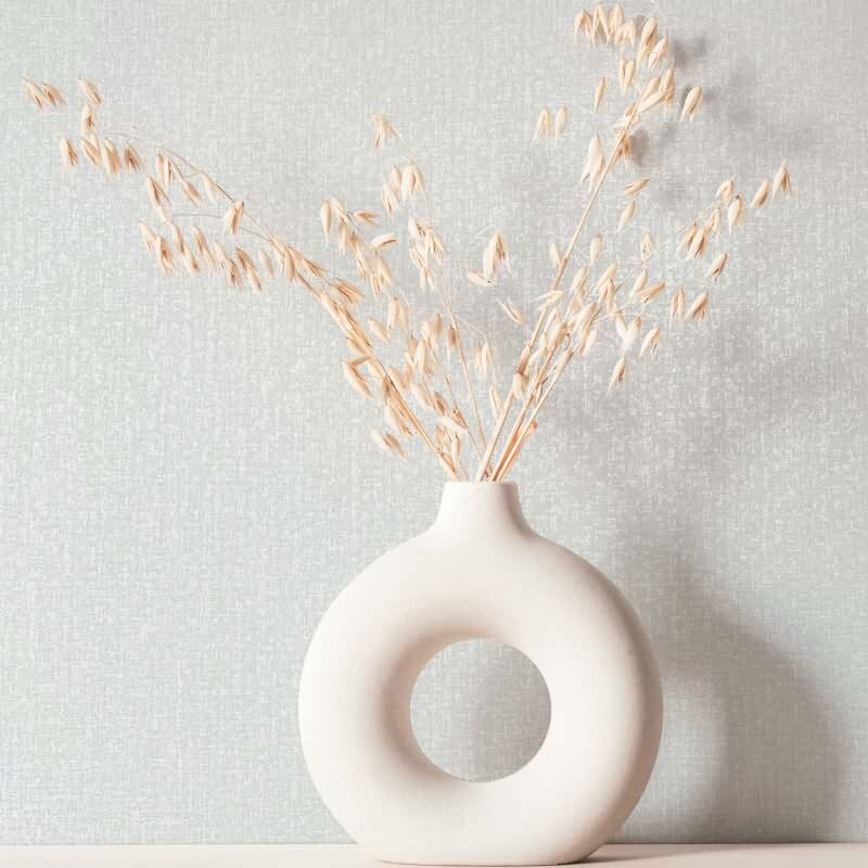 Vliestapete Textiloptik Uni Modern in Weiß für Wohnzimmer, Schlafzimmer (34349)