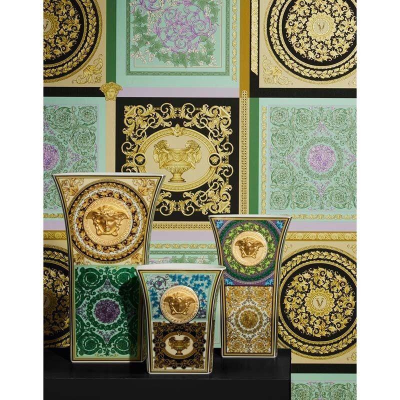 Tapete Gold, Kupfer, Grün, Lila, Flieder, Pastellfarben VERSACE Satintapete (387041)