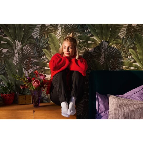 Pflanzen Tapete Grün Naturtöne Beige - Vliestapete mit Dschungelmotiv matt (396472)