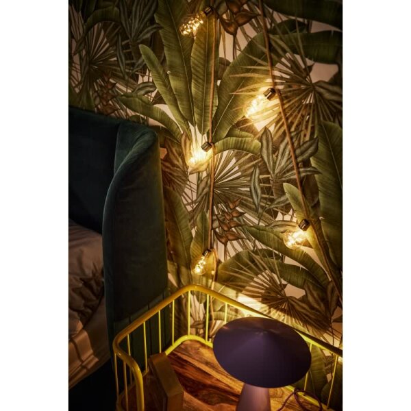 Pflanzen Tapete Grün Naturtöne Beige - Vliestapete mit Dschungelmotiv matt (396472)