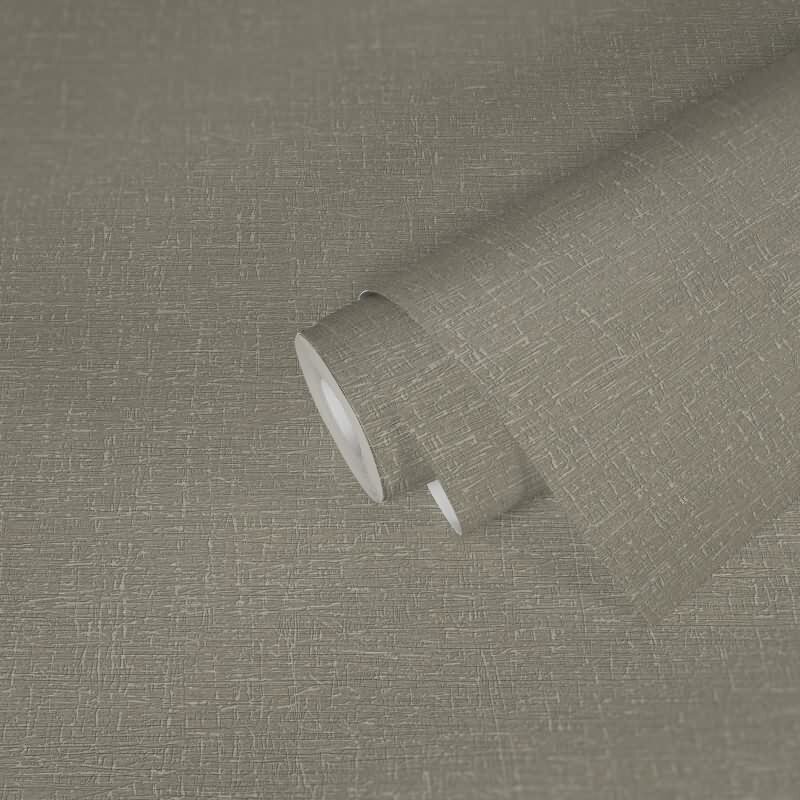 Unitapete mit Struktur-Optik Sandgrau - Einfarbige Vliestapete matt modern (396486)