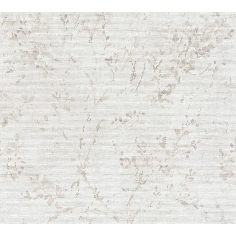 Florale Tapete Vintage Grau Beige - Vliestapete mit Blüten & Ästen (396503)