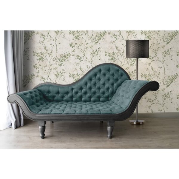 Florale Tapete Vintage Grün Beige - Vliestapete mit Ästen & Aquarelloptik (396504)