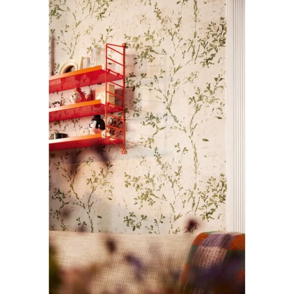 Florale Tapete Vintage Grün Beige - Vliestapete mit Ästen & Aquarelloptik (396504)