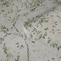 Florale Tapete Vintage Gr&uuml;n Beige - Vliestapete mit...