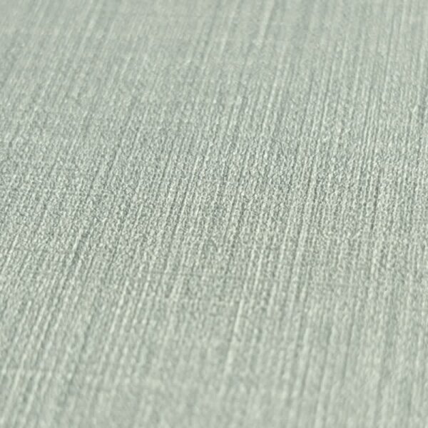 Unitapete in Leinen Optik Mintgrün - Strukturierte Vliestapete modern matt (396511)