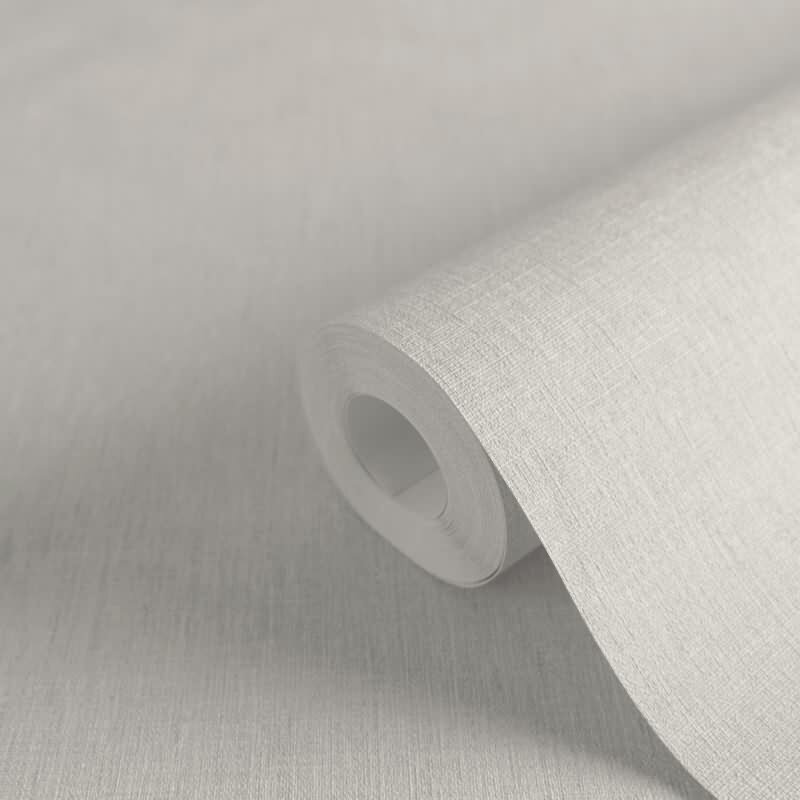 Unitapete in Leinen Optik Hellgrau - Strukturierte Vliestapete matt modern (396515)