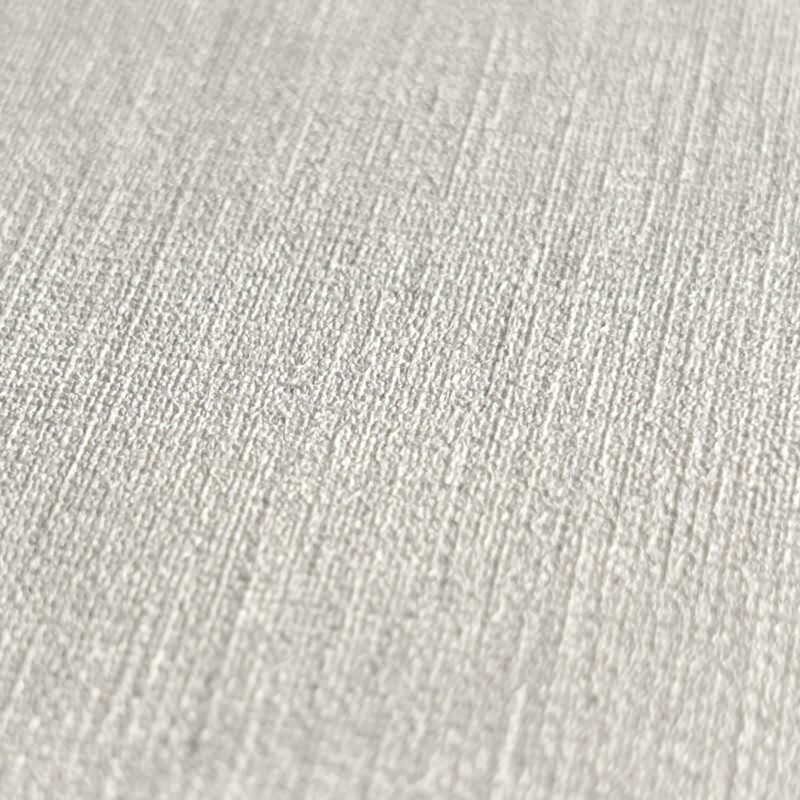 Unitapete in Leinen Optik Hellgrau - Strukturierte Vliestapete matt modern (396515)
