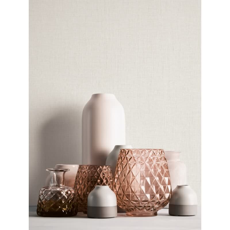 396517 Uni Tapete Leinen Optik Grau Silber Struktur Vliestapete modern livingwalls