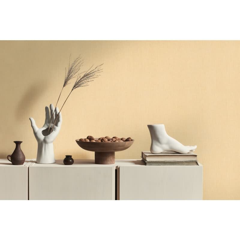 Unitapete in Leinenoptik Beige - Strukturierte Vliestapete matt natürlich (396518)