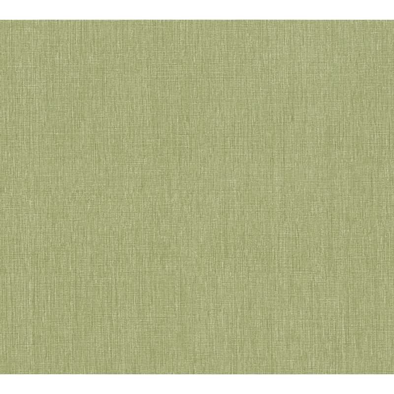 Unitapete in Leinen Optik Olivgrün - Strukturierte Vliestapete matt natürlich (396521)