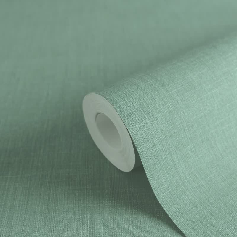 Unitapete in Leinenoptik Türkis - Strukturierte Vliestapete matt frisch (396523)